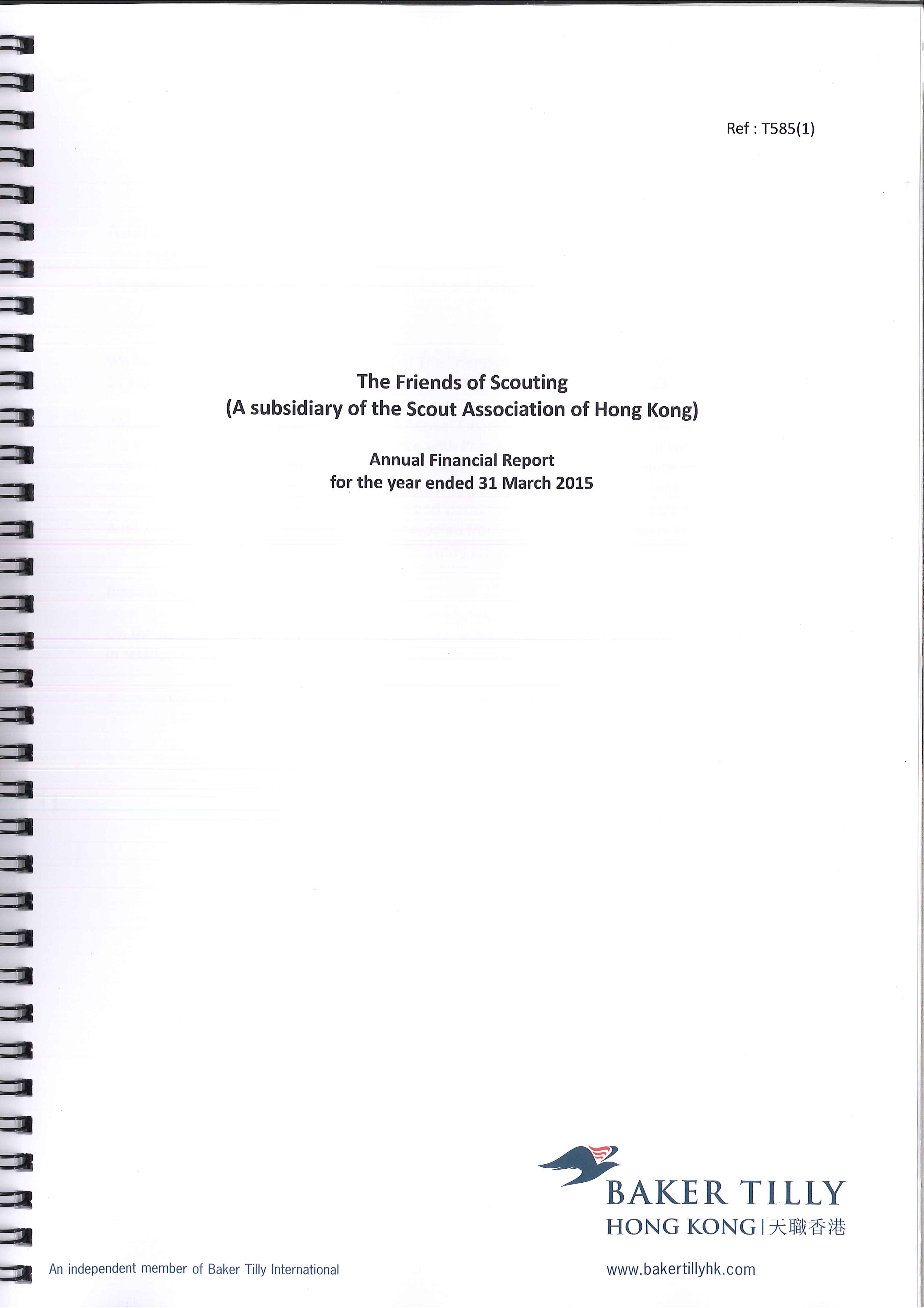 Annual Financial Report for the year ended 31 March 2015 (English Version Only)