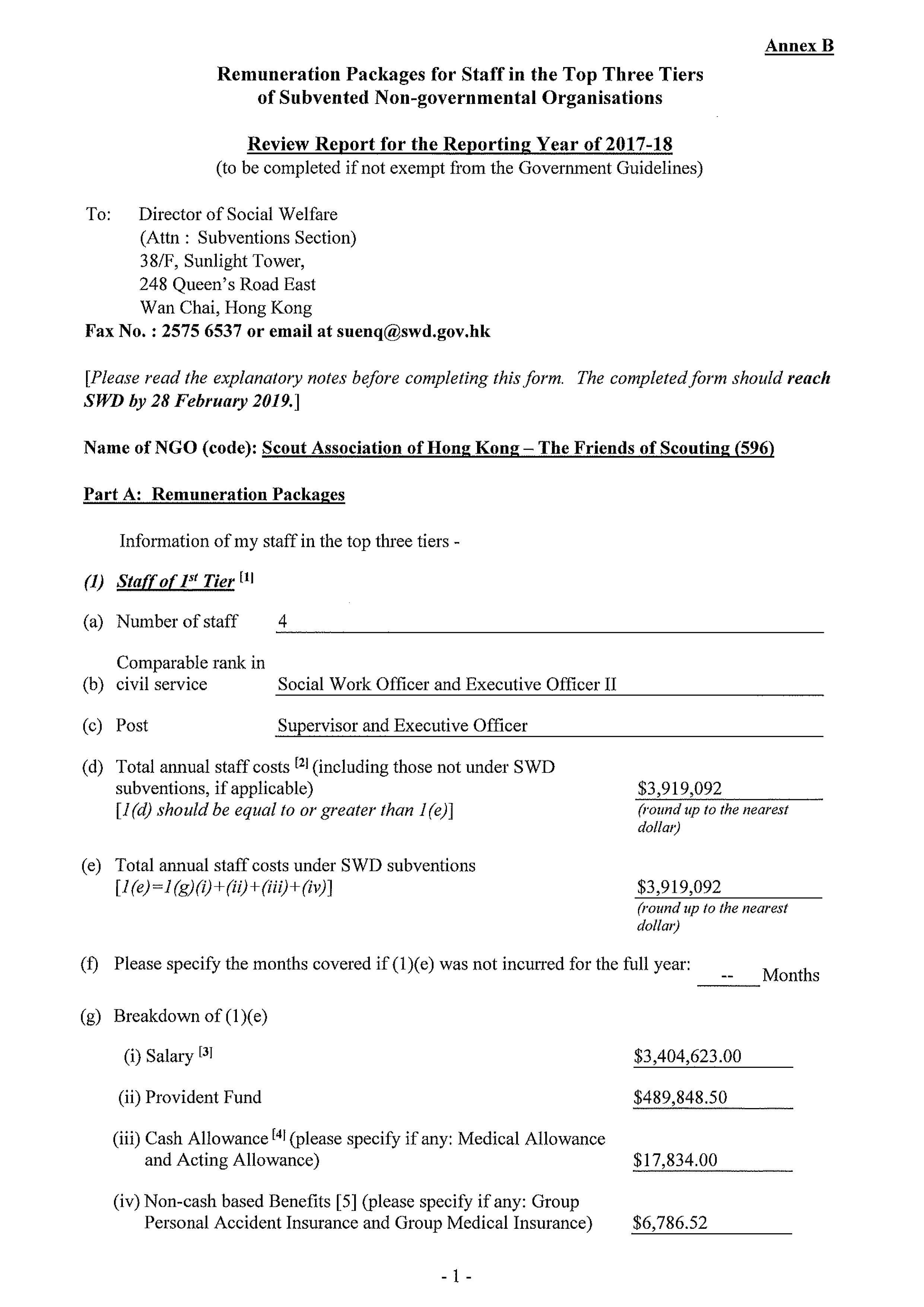 Review Report on Remuneration Packages for Staff in the Top Three Tiers(只有英文版本)