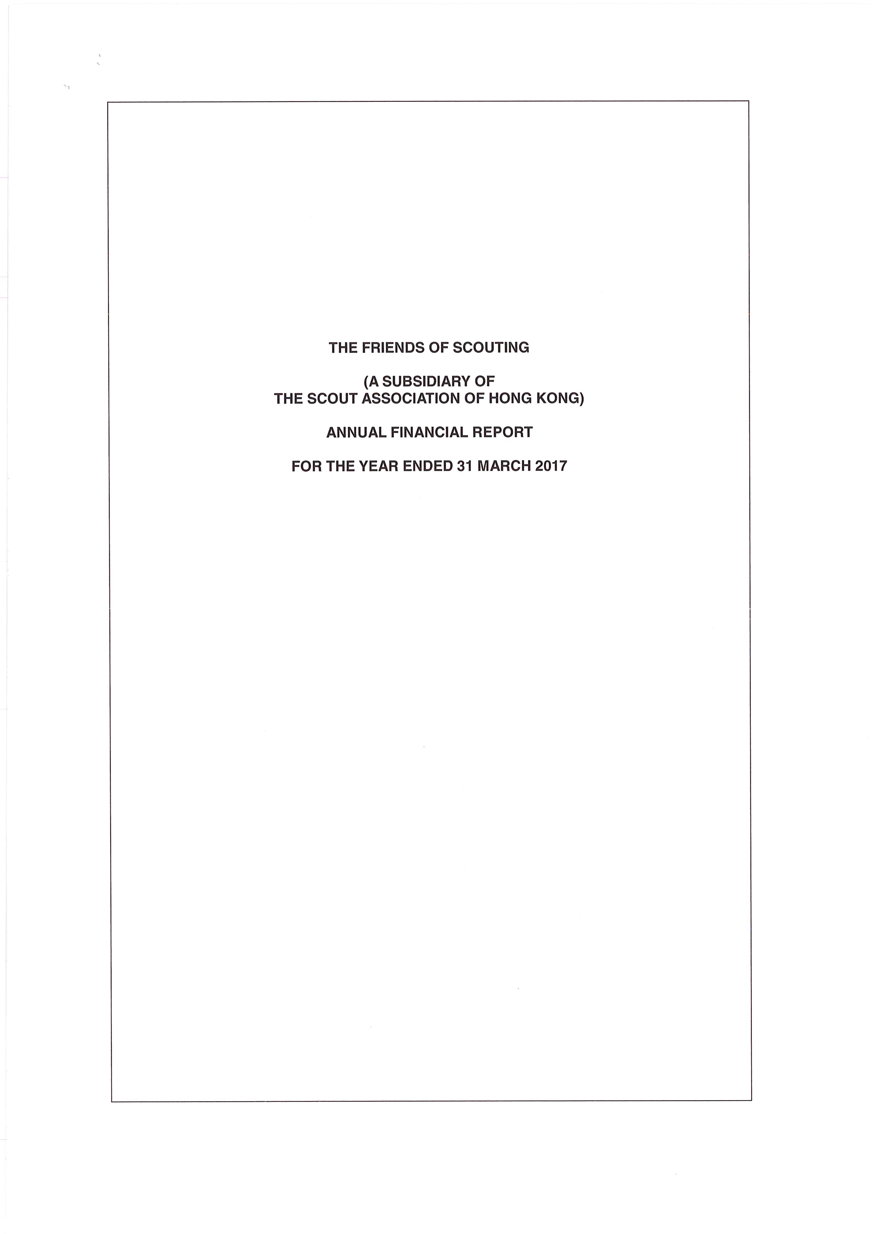 Annual Financial Report for the year ended 31 March 2017 (English Version Only)